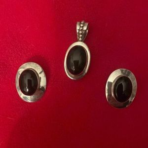 Necklace charm and matching earrings.
